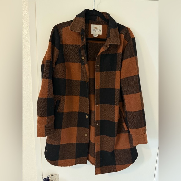 Bob Timberlake Jackets & Blazers - Women's Black and Brown Plaid long coat - Bob Timberlake